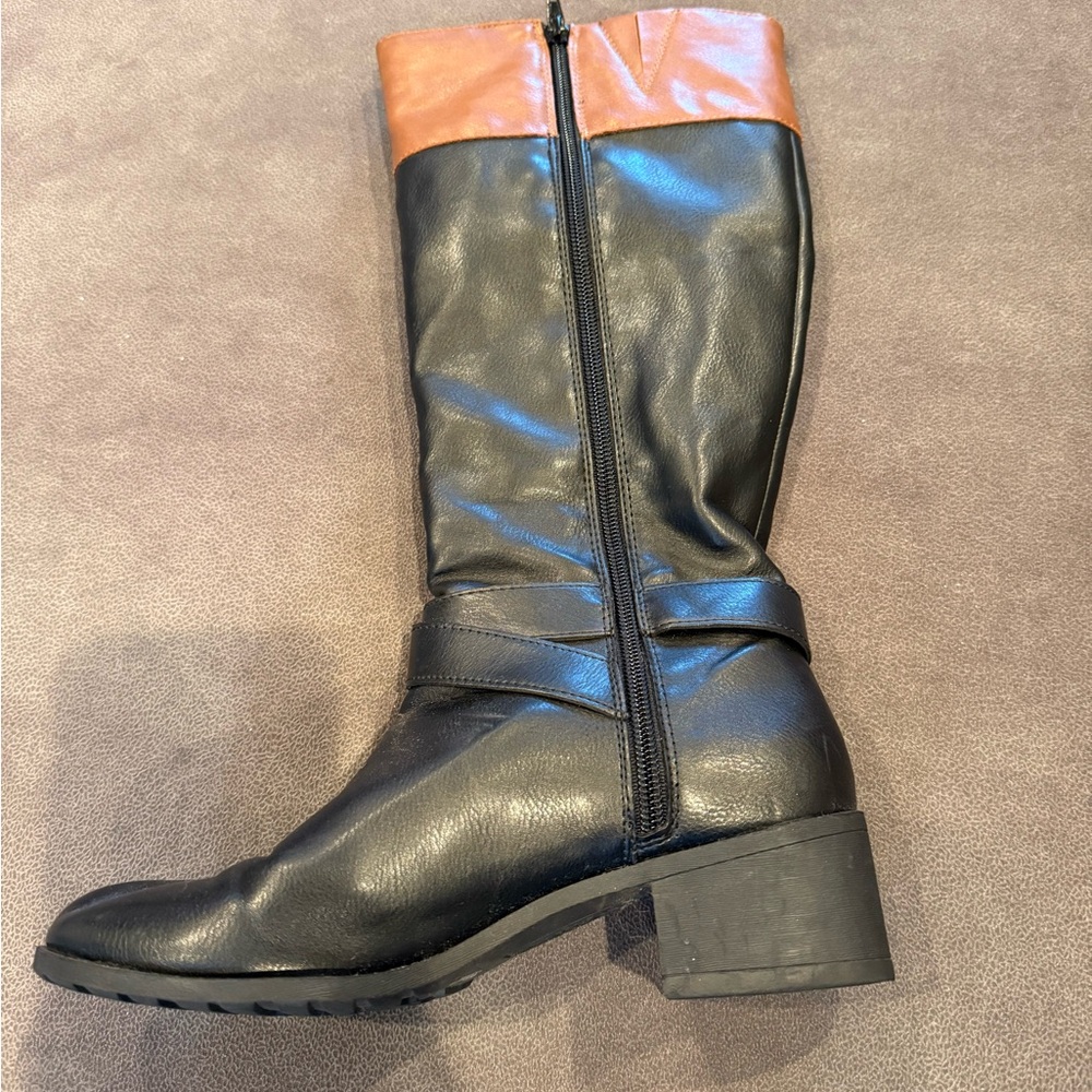 Style & co and Brown and black riding boots women’s size 6 - Picture 11 of 13